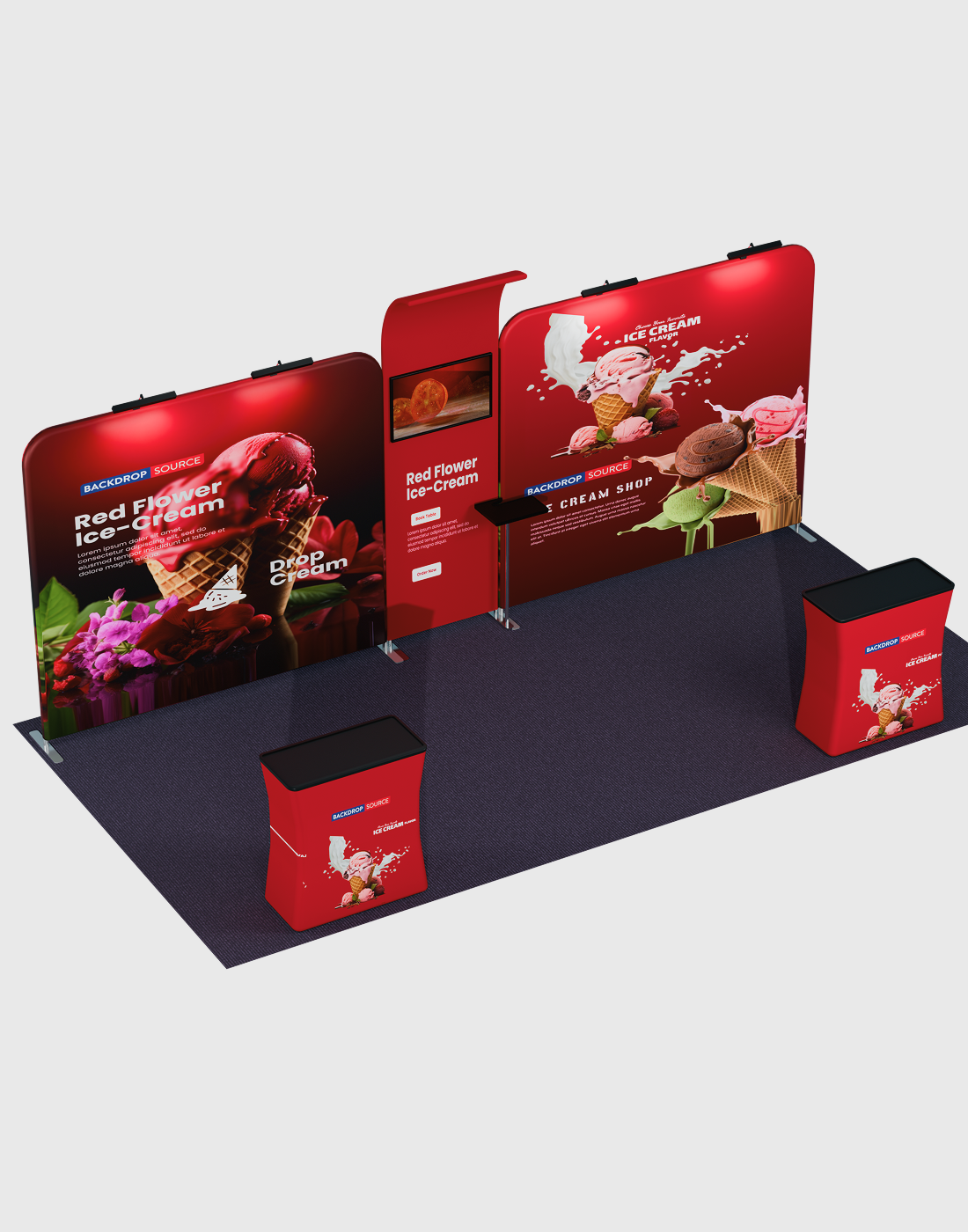 شاشة عرض محمولة 3م × 6م - موديل 16