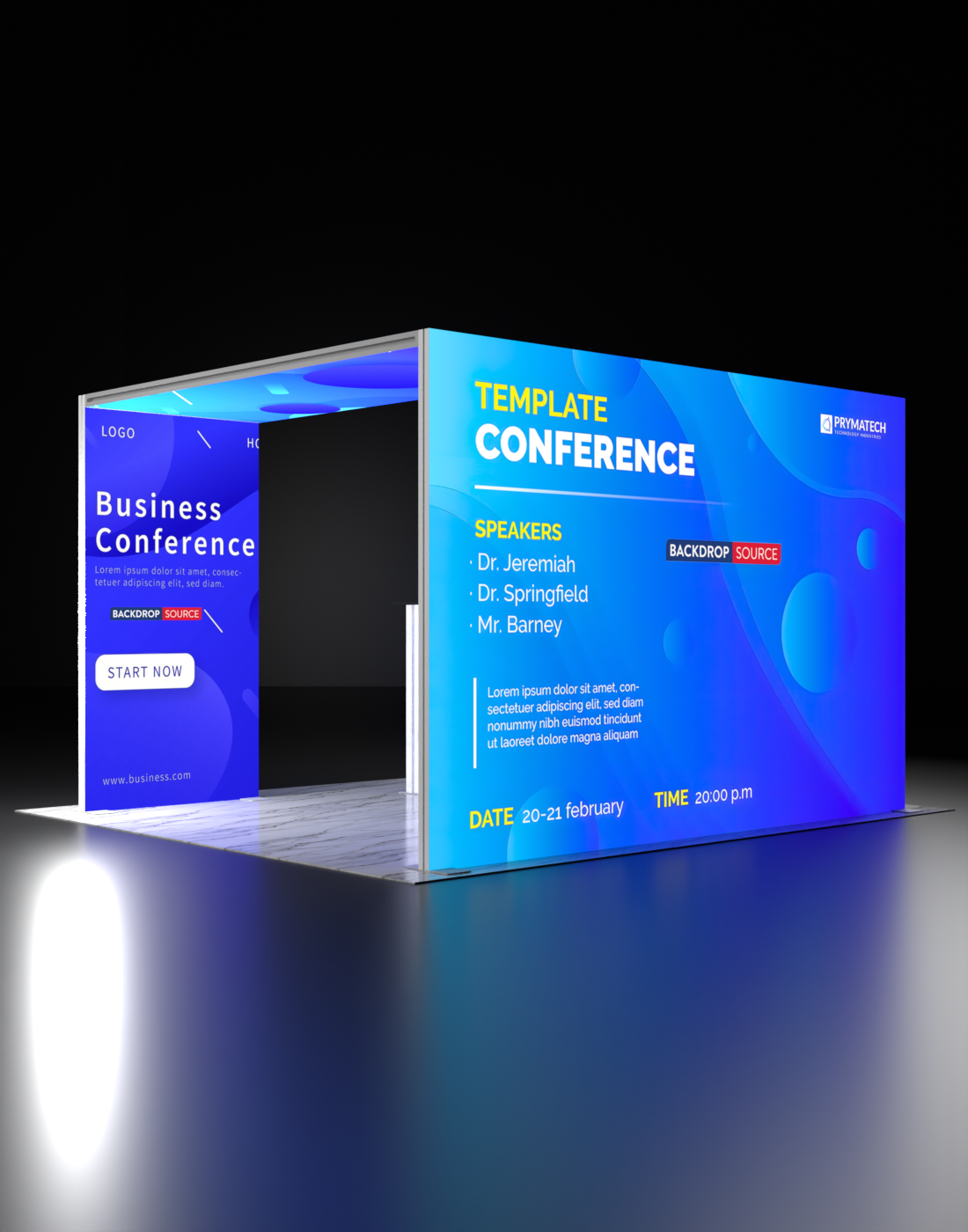 شاشة عرض ضوئية 3م SEG Modular Lightbox للمعارض التجارية - الطراز 1