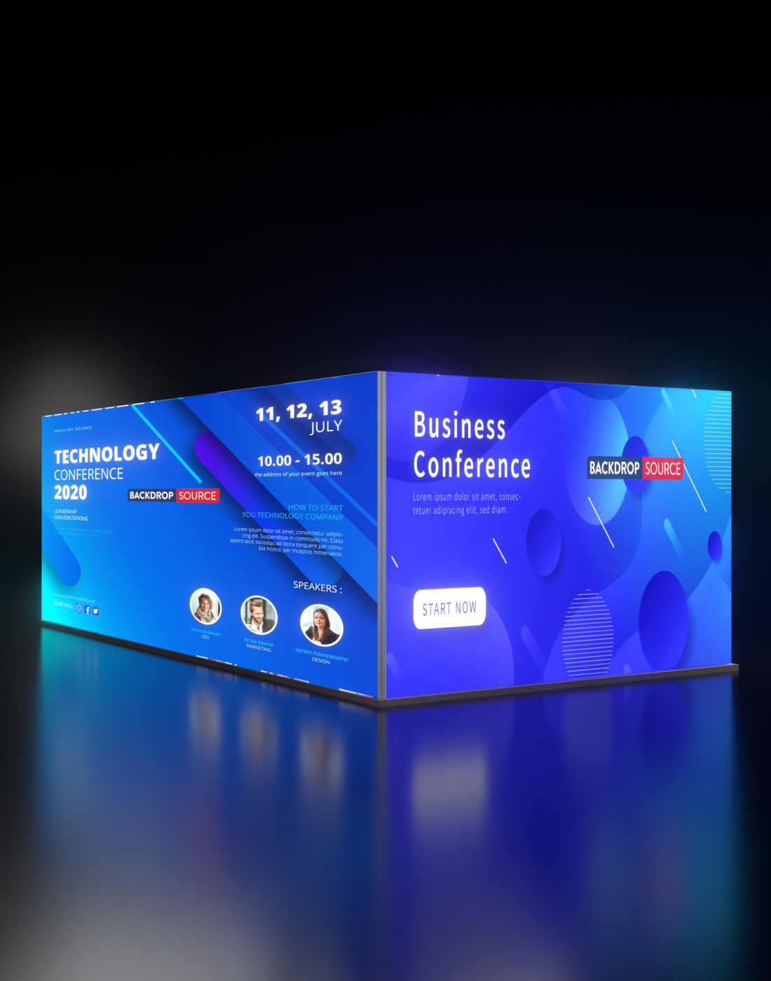 شاشة عرض SEG الضوئية المعيارية بطول 6 أمتار للمعارض التجارية - الطراز 5