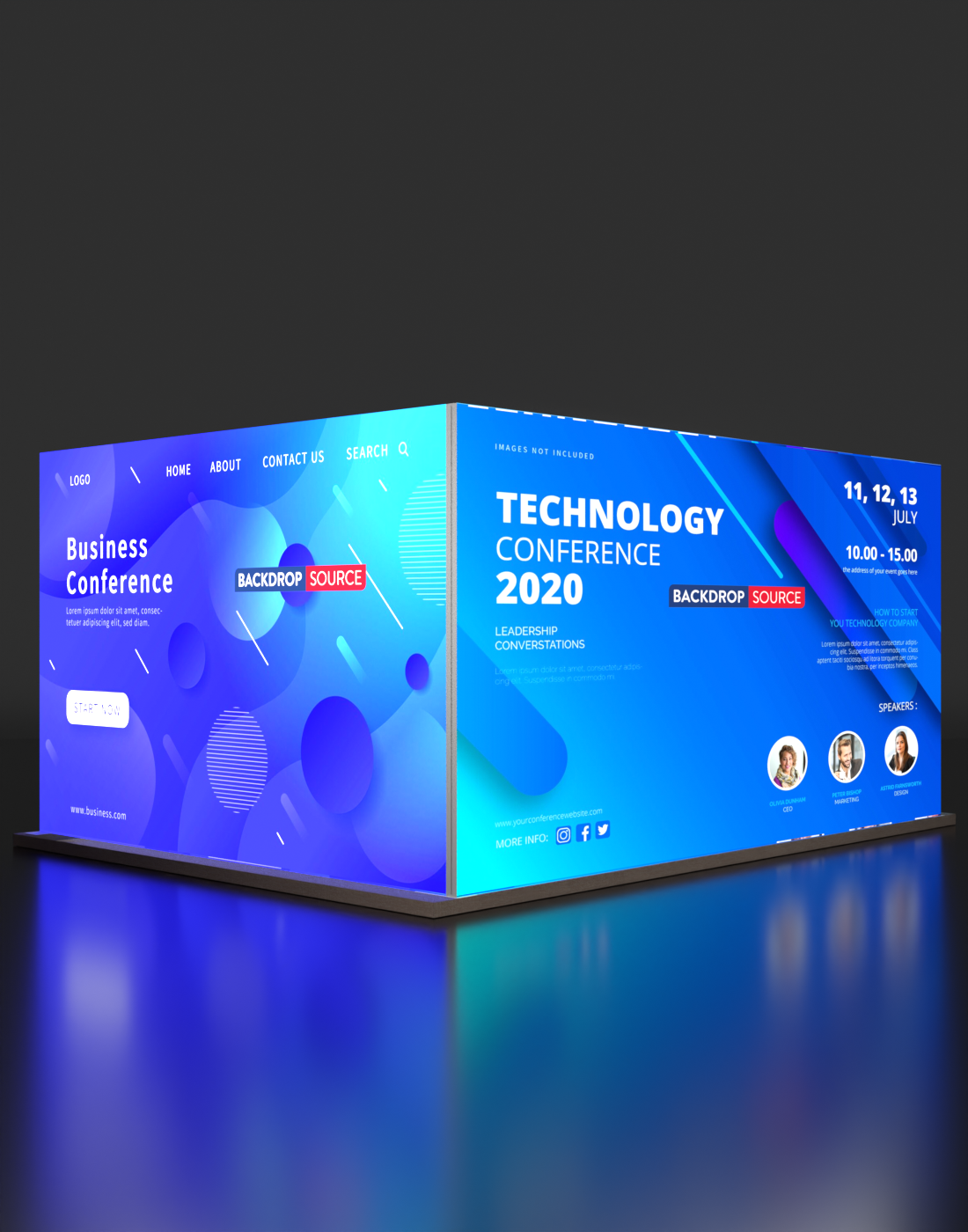 شاشة عرض SEG الضوئية المعيارية بطول 4 أمتار للمعارض التجارية - الطراز 2