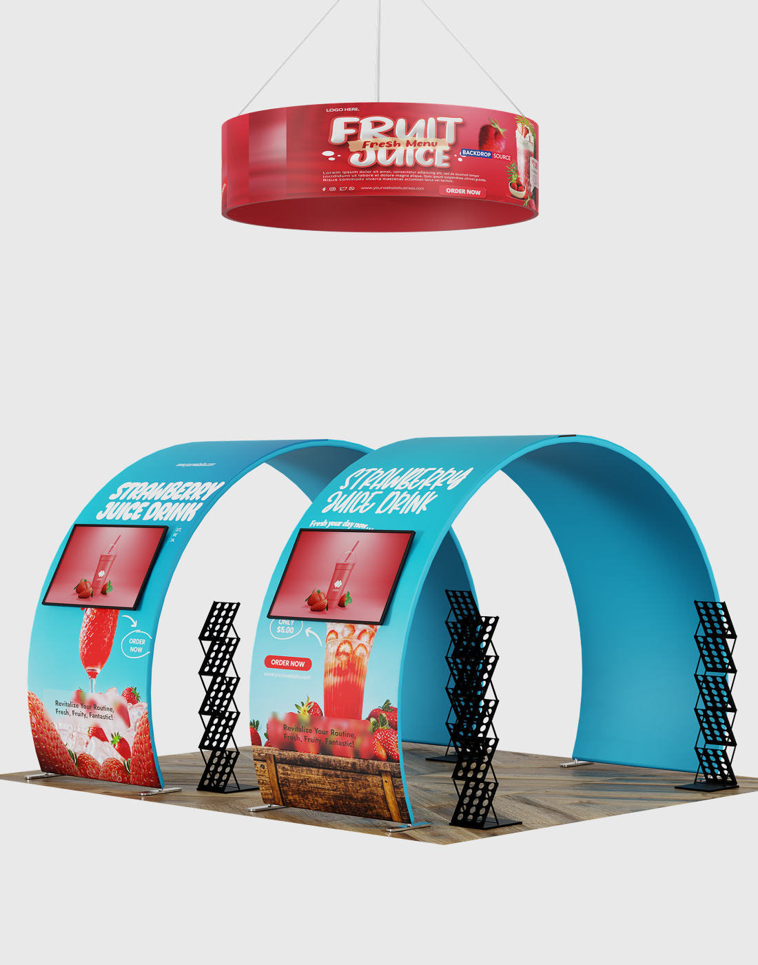 شاشة عرض محمولة 3م × 6م - موديل 9