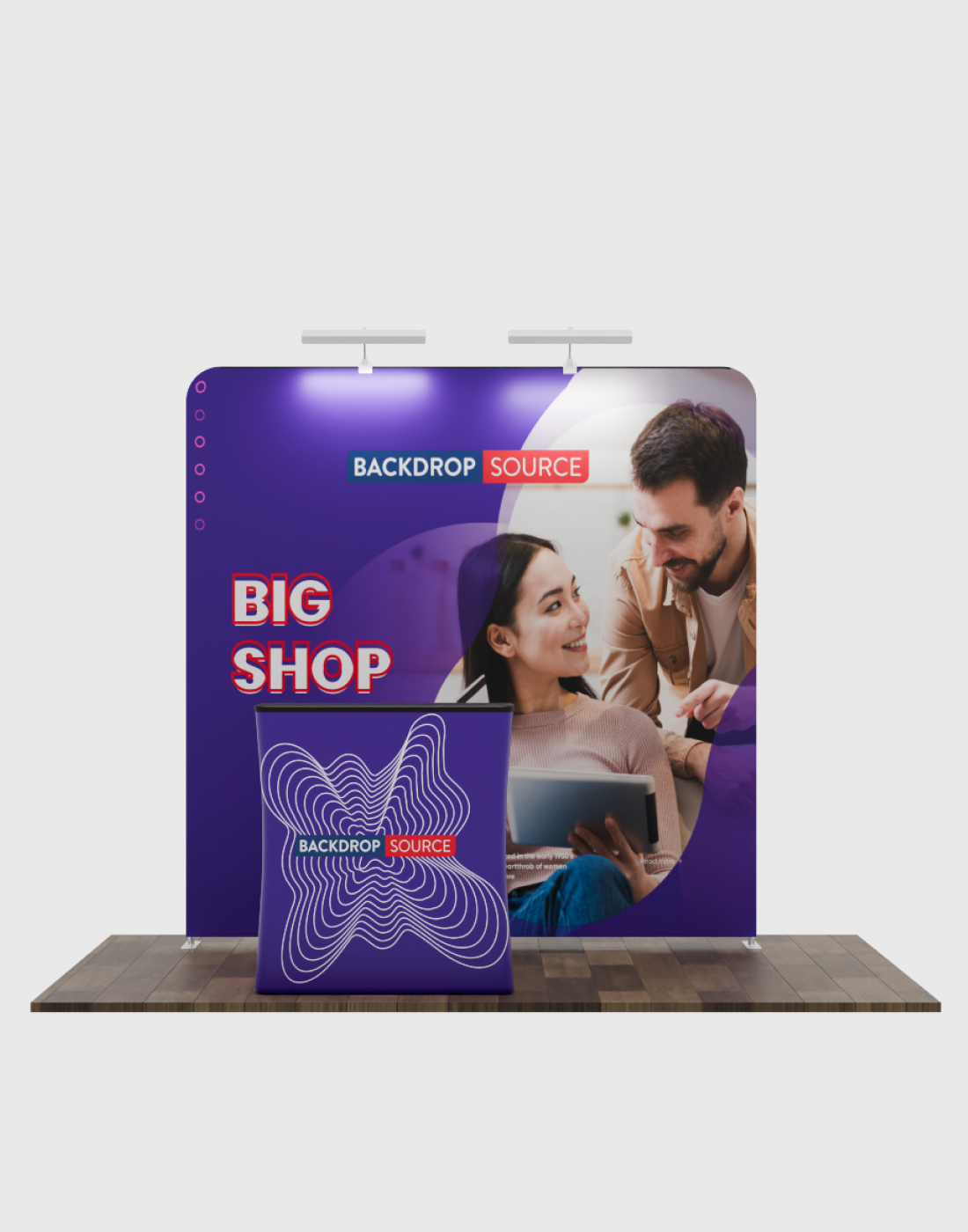 3m x 3m Straight Exhibit Pro 3-in-1 Display Kit with Hard Podium Case