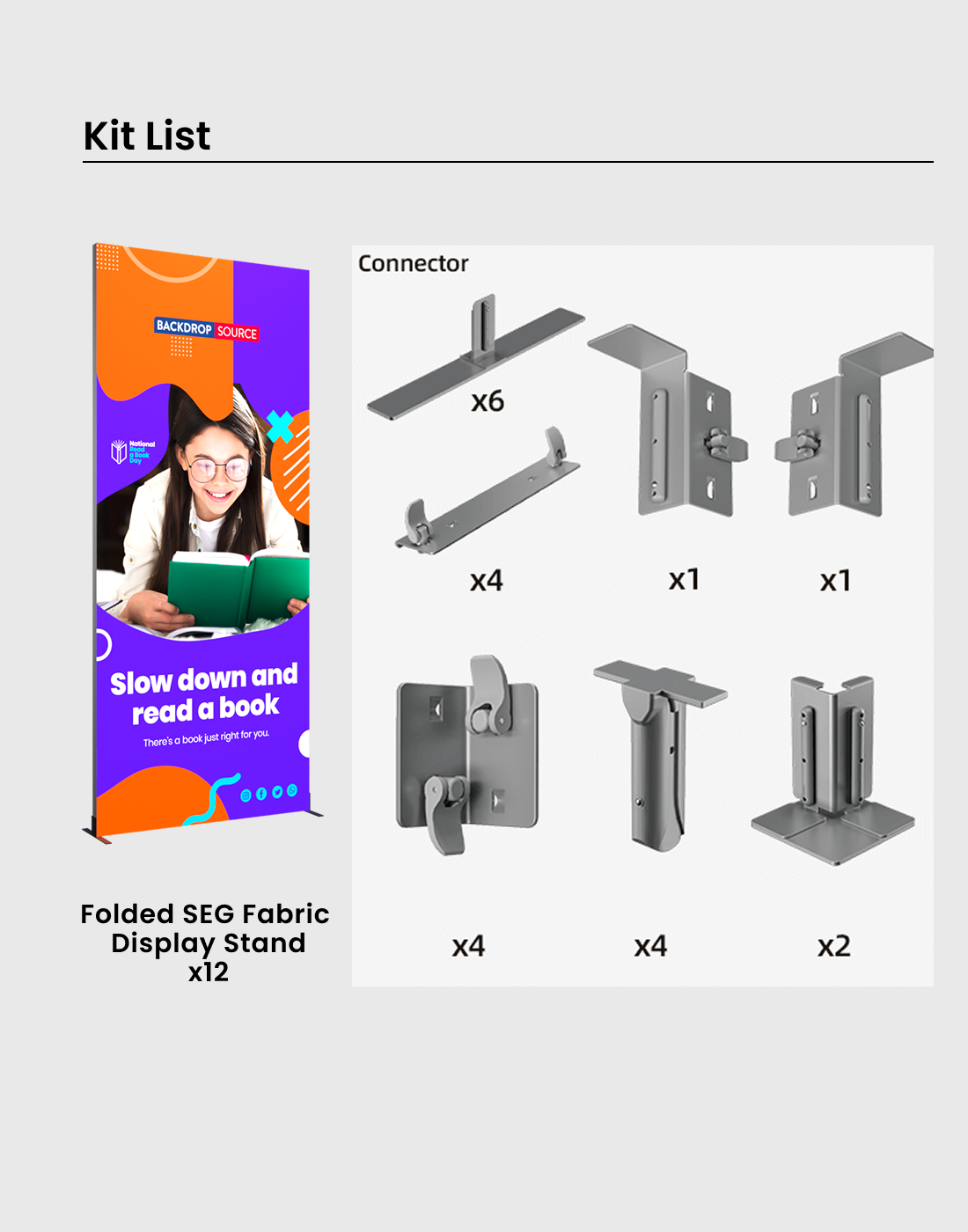 شاشة عرض SEG قابلة للطي بإضاءة خلفية - الطراز 10