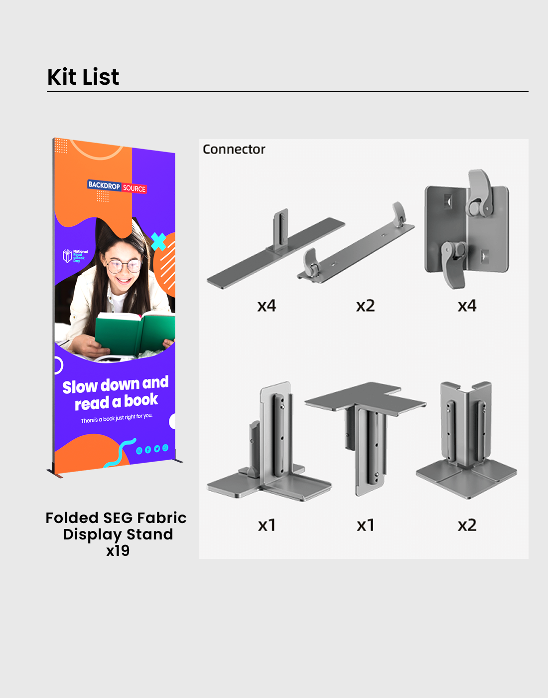 شاشة عرض SEG قابلة للطي بإضاءة خلفية - الطراز 15