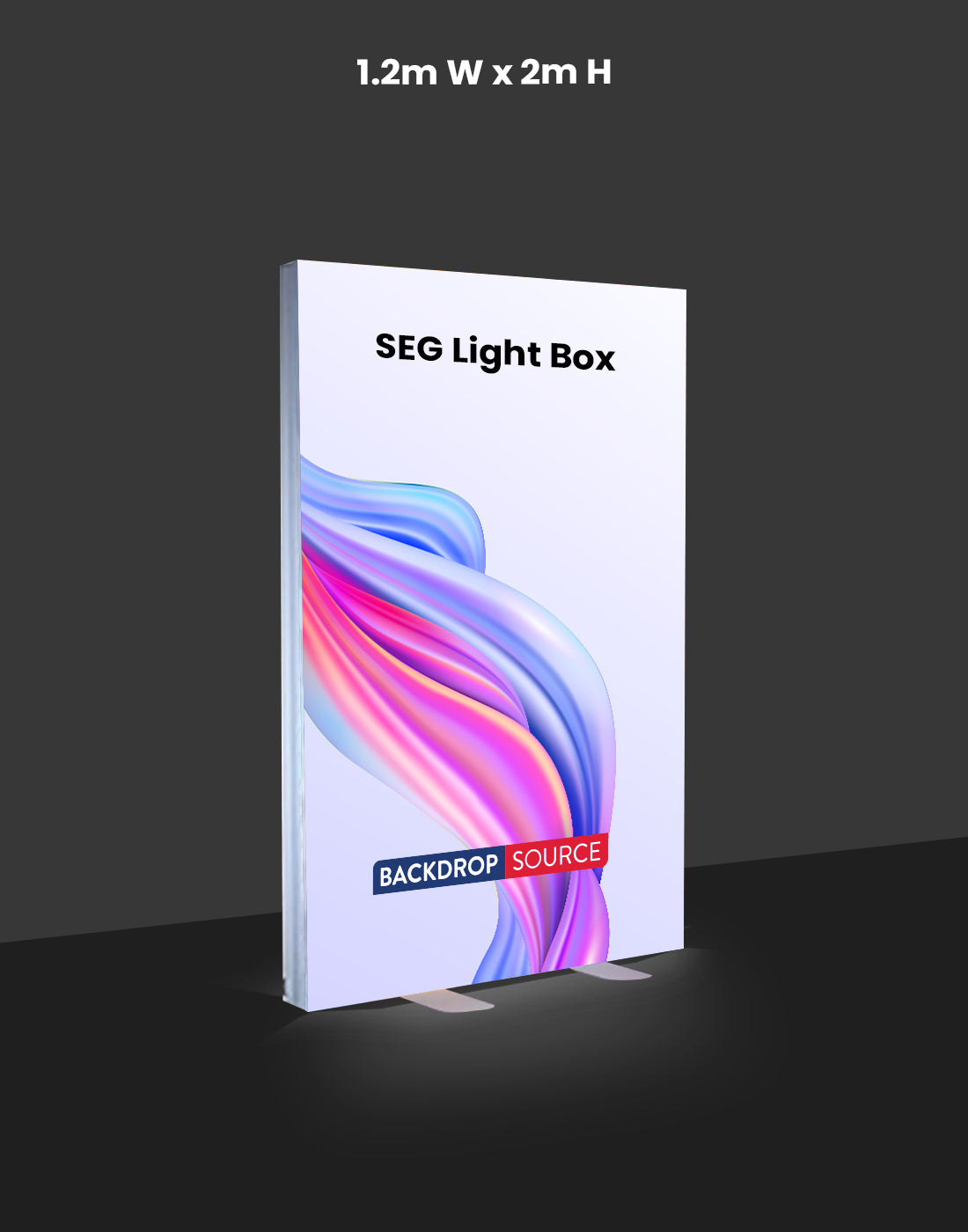 صندوق إضاءة LED من القماش من SEG - عرض 1.2 متر × ارتفاع 2 متر