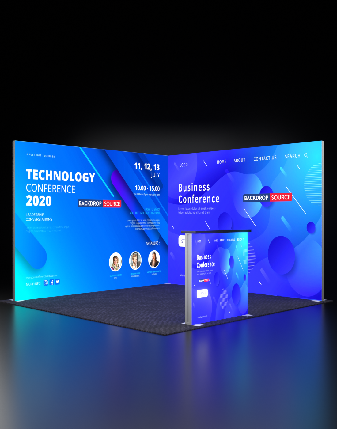 شاشة عرض ضوئية 3M SEG Modular Lightbox للمعارض التجارية - الطراز 4