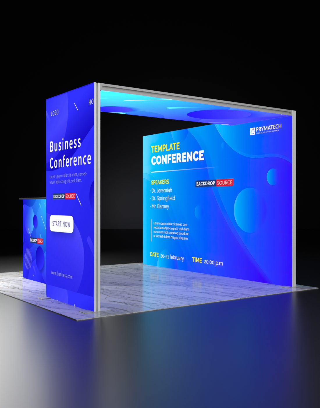 شاشة عرض ضوئية 3م SEG Modular Lightbox للمعارض التجارية - الطراز 1