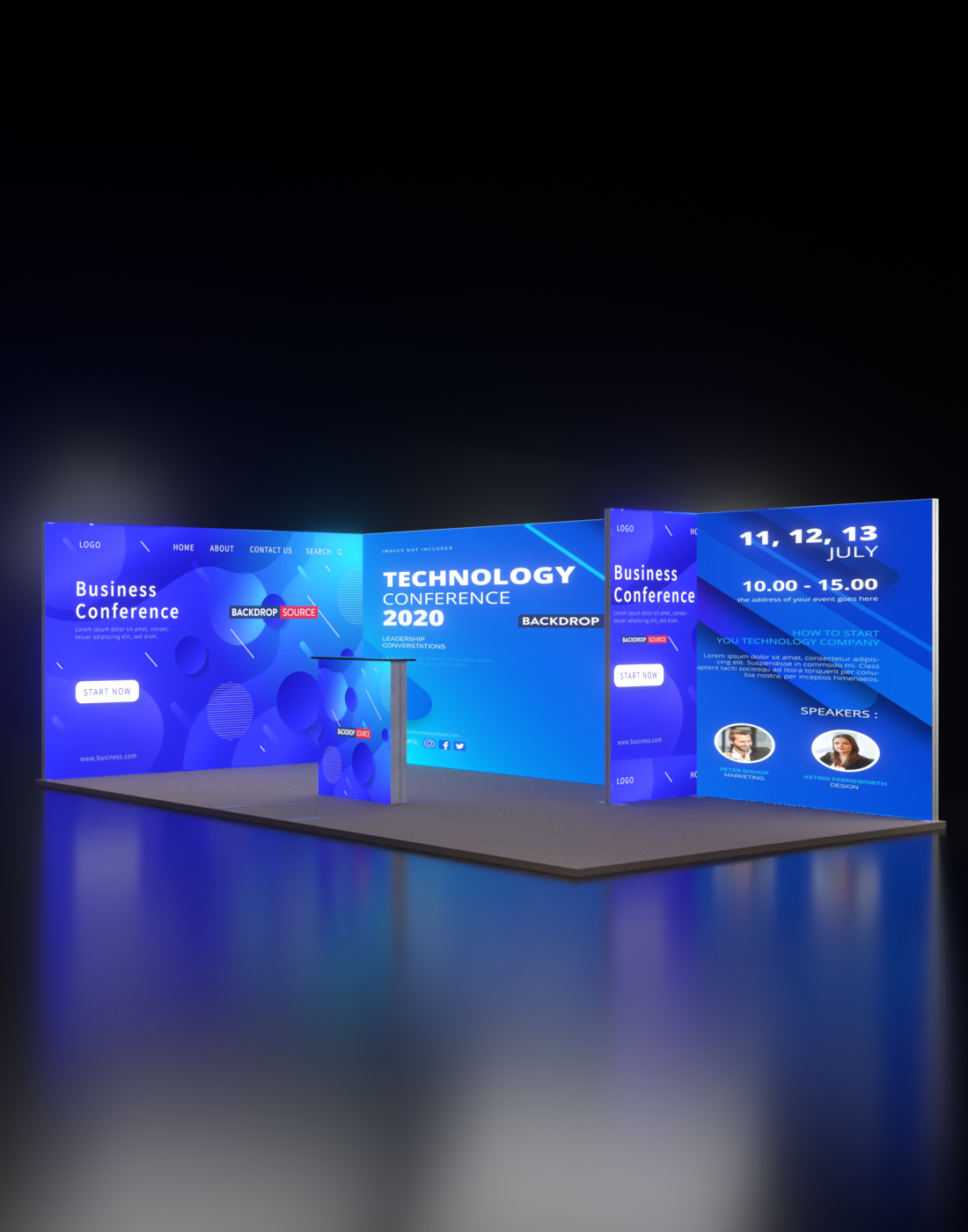 شاشة عرض SEG الضوئية المعيارية بطول 6 أمتار للمعارض التجارية - الطراز 5