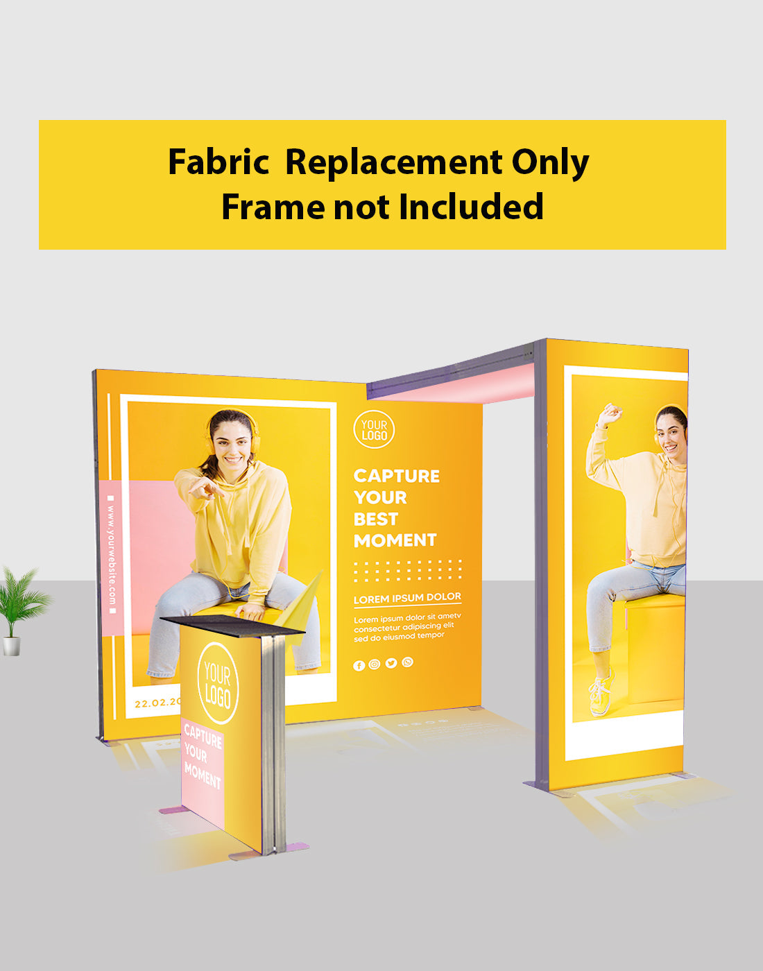 شاشة عرض ضوئية 3م SEG Modular Lightbox للمعارض التجارية - الطراز 1