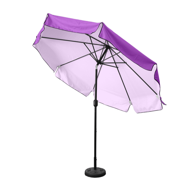 Tilting Patio Umbrellas With Valances (Iron Frame) – 2.7m x 2.7m