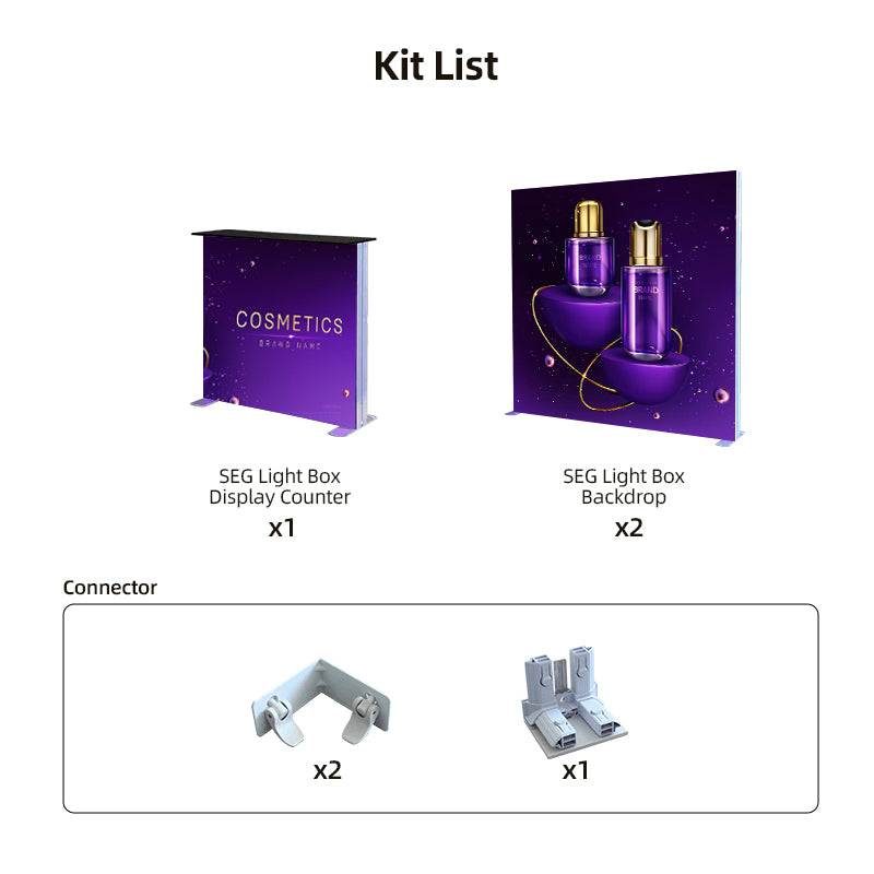 شاشة عرض ضوئية 3M SEG Modular Lightbox للمعارض التجارية - الطراز 4