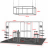 6x6m Gallery Booth with Entry Arch Towers, TV Mounts & Counters