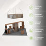 6x6m Gallery Booth with Entry Arch Towers, TV Mounts & Counters