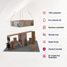 6x6m Gallery Booth with Entry Arch Towers, TV Mounts & Counters