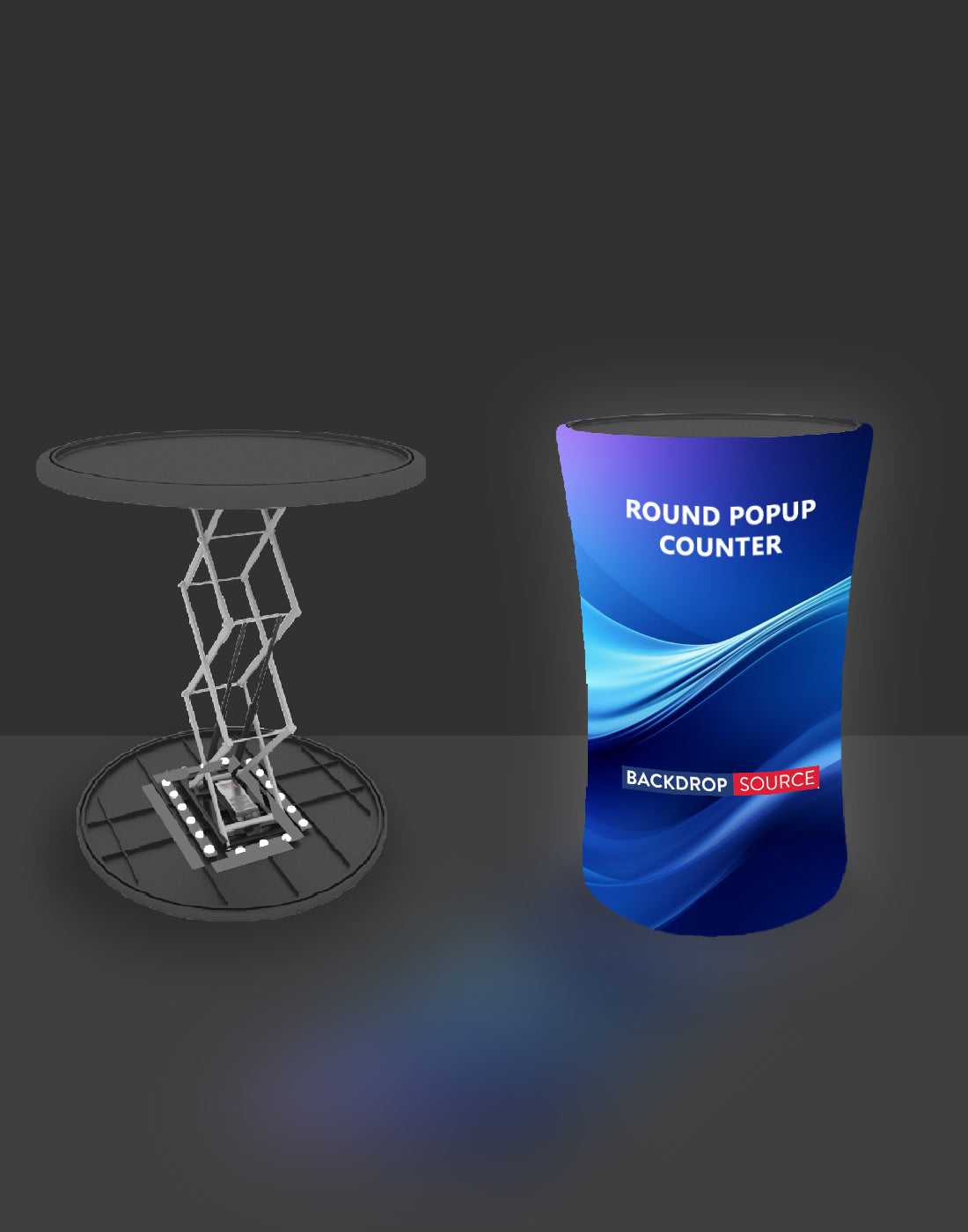 Backlit Round Popup Counter | Illuminated Trade Show Counter ...