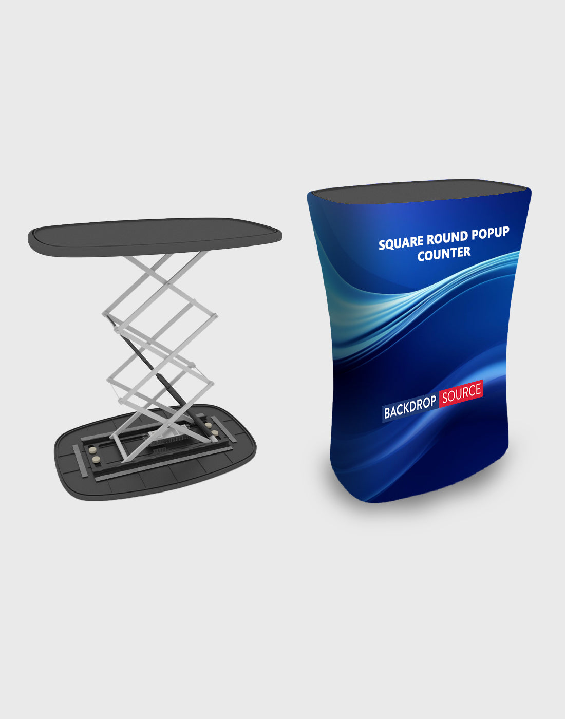 Backlit Rounded Square Popup Counter