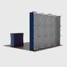 3x3m Straight Popup Booth Kit with Counter & LED Lights