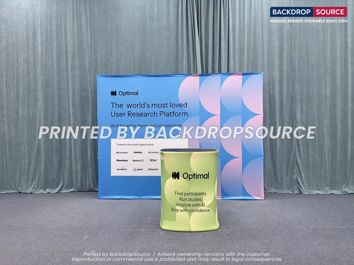 Straight Popup Exhibit Pro 3-in-1 Display Kit with Illume Lights