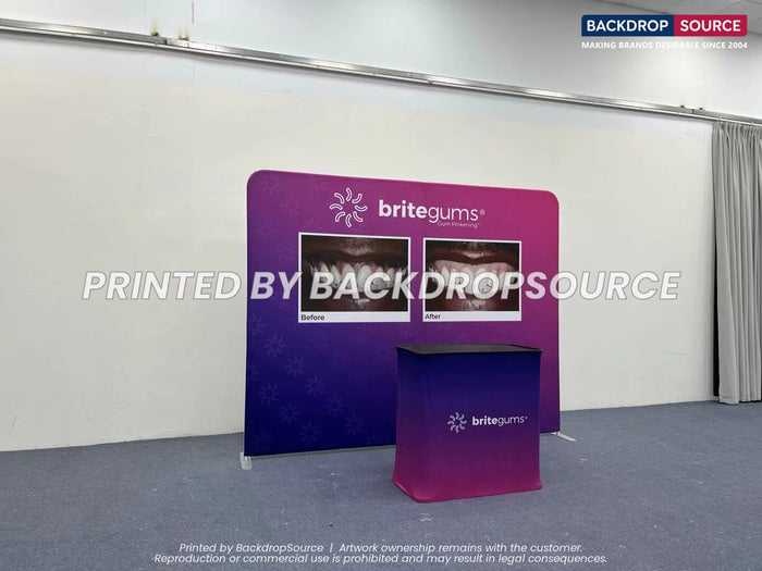 Straight Popup Exhibit Pro 3-in-1 Display Kit with Illume Lights