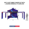 3m x 3m Canopy Kit with L-Shaped Wings & 4 TV Displays
