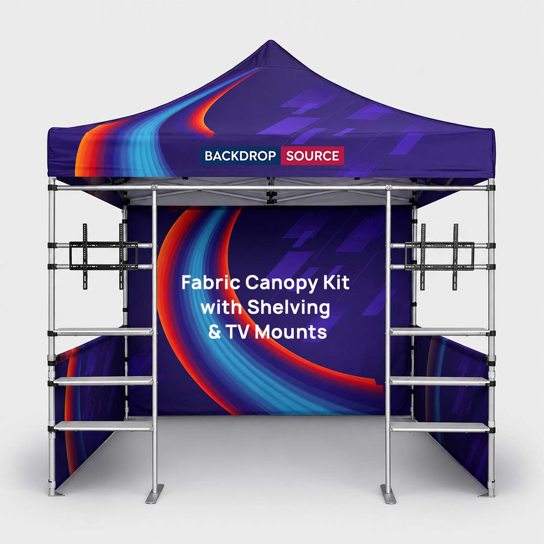 3m x 3m Canopy Kit with Shelving & TV Mounts