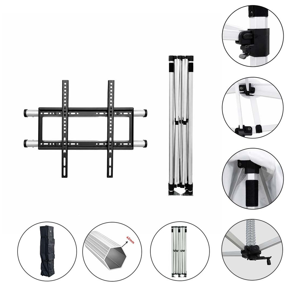 3m x 3m Canopy Kit with Shelving & TV Mounts
