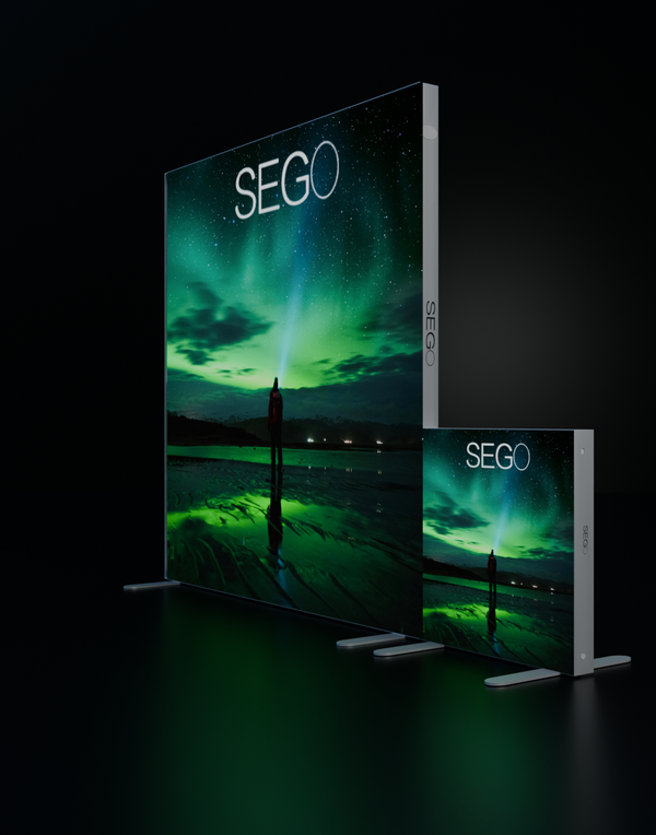 3x3m Backlit SEGO Booth Kit with Tall & Short Lightbox Walls