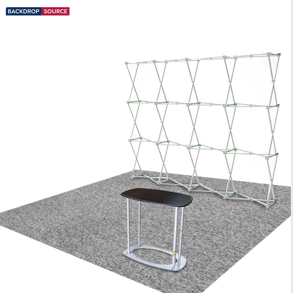 3m x 3m Straight Popup Exhibit Pro 3-in-1 Display Kit with Illume Lights