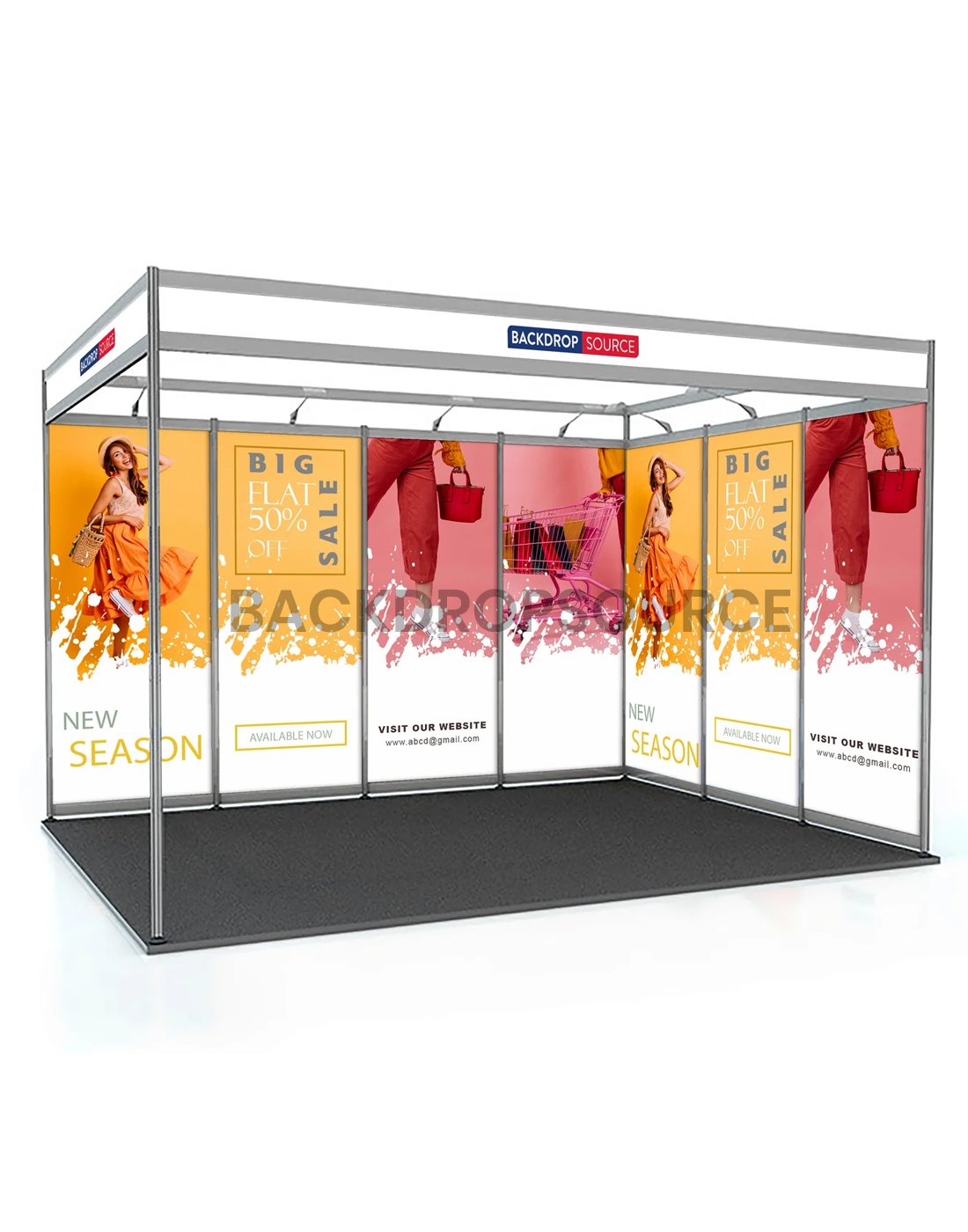 Shell Booth Design Print 3m x 4m Shell Scheme Exhibition Graphics Printing – Backdropsource UAE