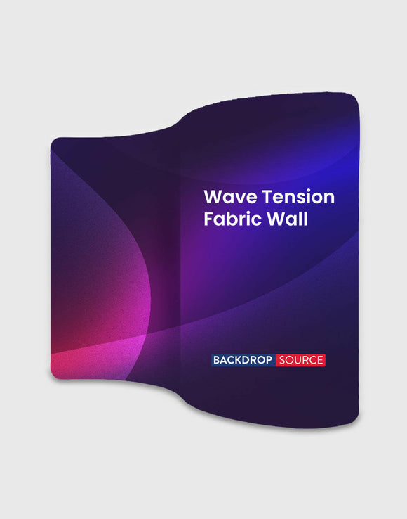 S Shape Wave Tension Fabric Media Wall.