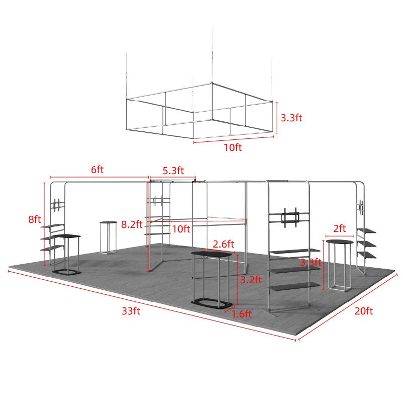 Modular Booth Kits 9m x 6m - Model 4