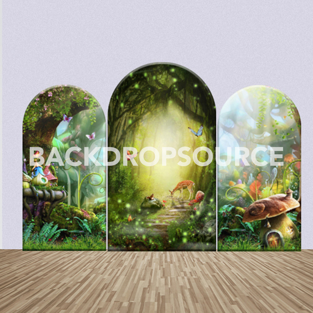 Fantasy Jungle Themed Party Backdrop Media Sets for Birthday / Events/ Weddings - Backdropsource