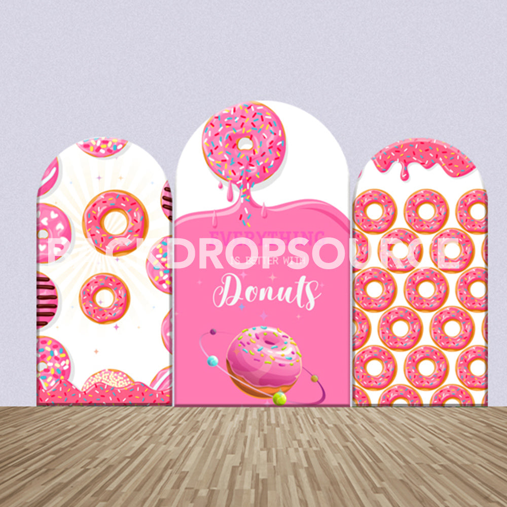 Donuts Themed Party Backdrop Media Sets for Birthday / Events/ Weddings - Backdropsource