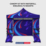 3m x 3m Canopy Kit with Waterfall Shelves & TV Mounts
