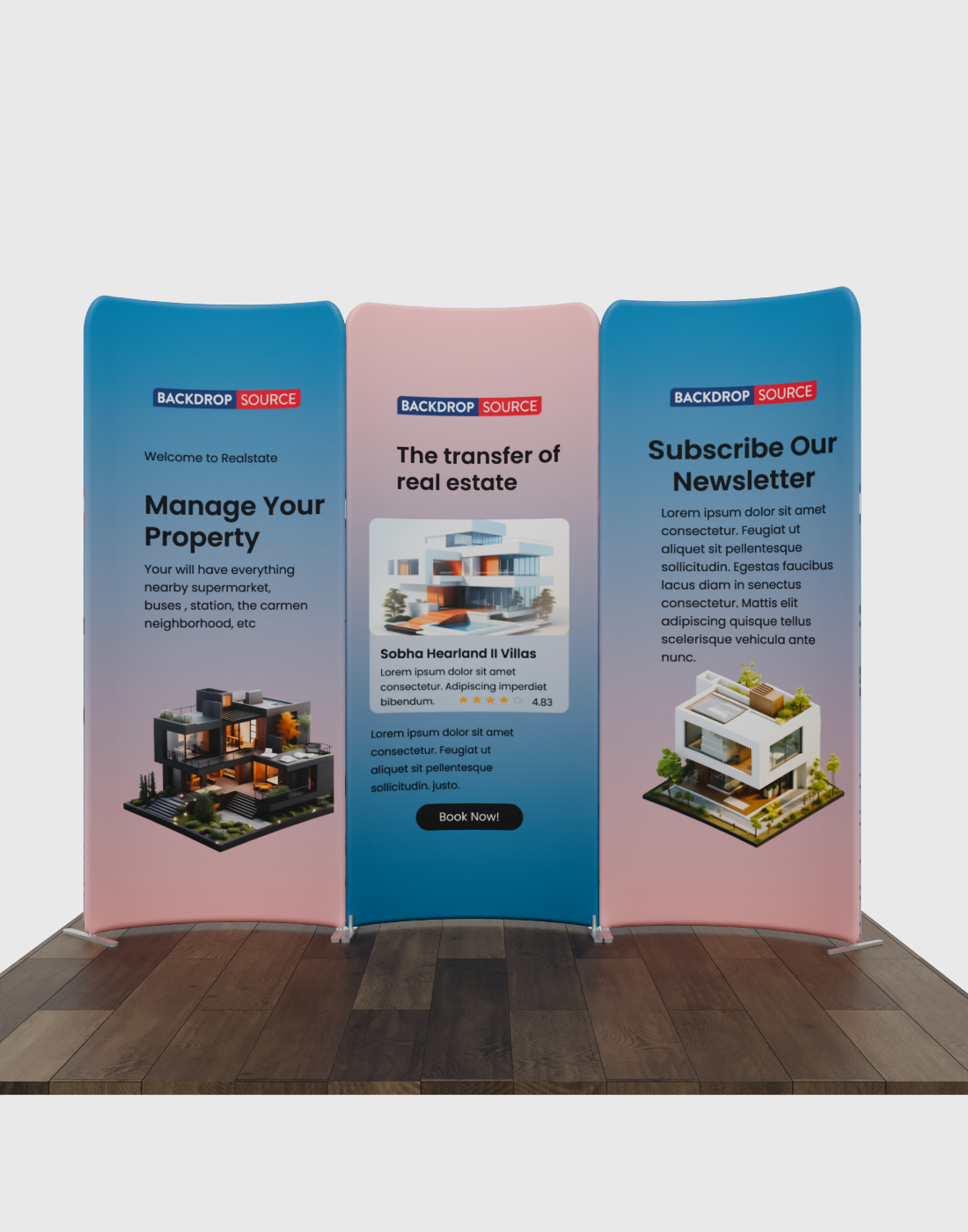 Magnetic Fabric Booth Display - Model 2 (2m x 2m)