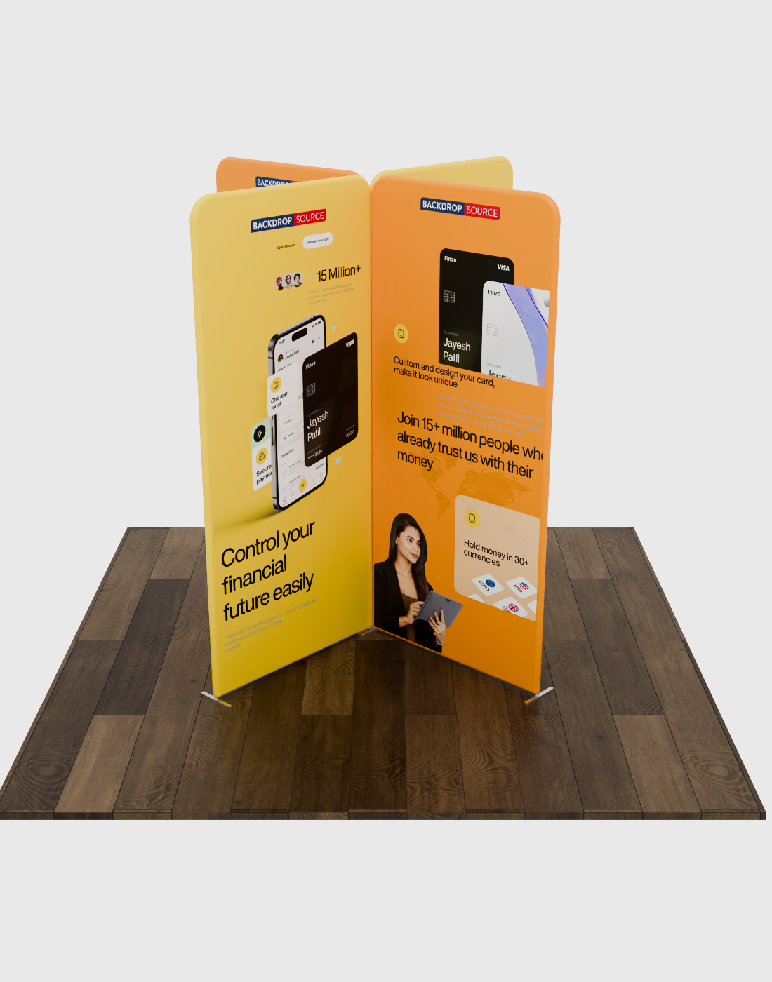 Magnetic Fabric Booth Display - Model 5 (2m x 2m)
