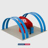 6x3m Booth Kit with Enclosed Meeting Pod & 4 Round Arches