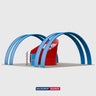 6x3m Booth Kit with Enclosed Meeting Pod & 4 Round Arches