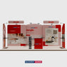 6x3m Booth Kit with Round-Top Backwall, Shelving & Counter
