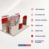 6x3m Booth Kit with Round-Top Backwall, Shelving & Counter
