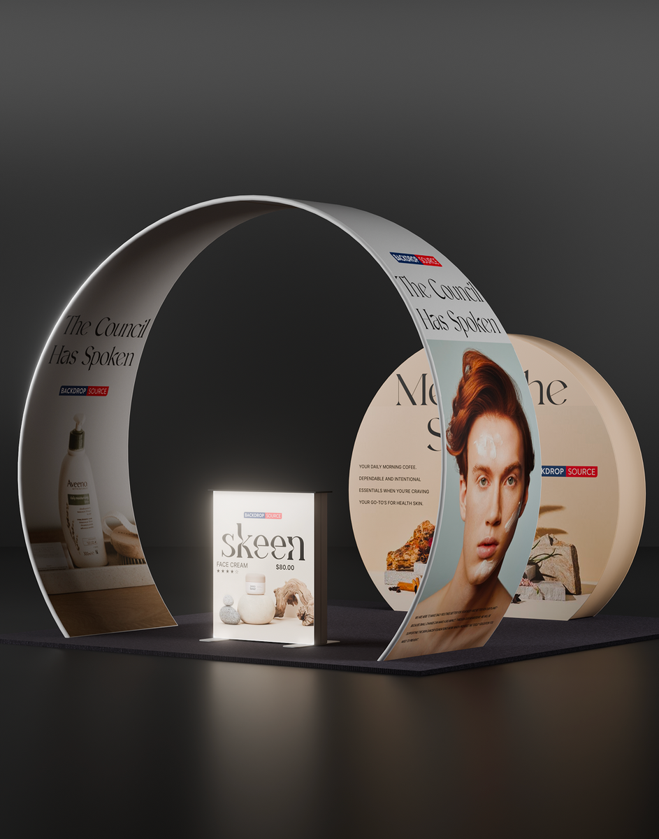 شاشة عرض محمولة 3م × 3م - موديل 34 – Backdropsource UAE