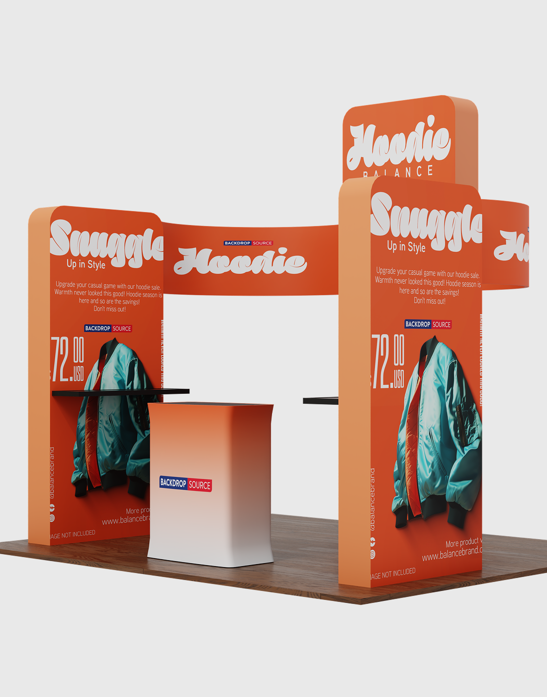 Portable Exhibit Display 10ft - Model 12 - Backdropsource