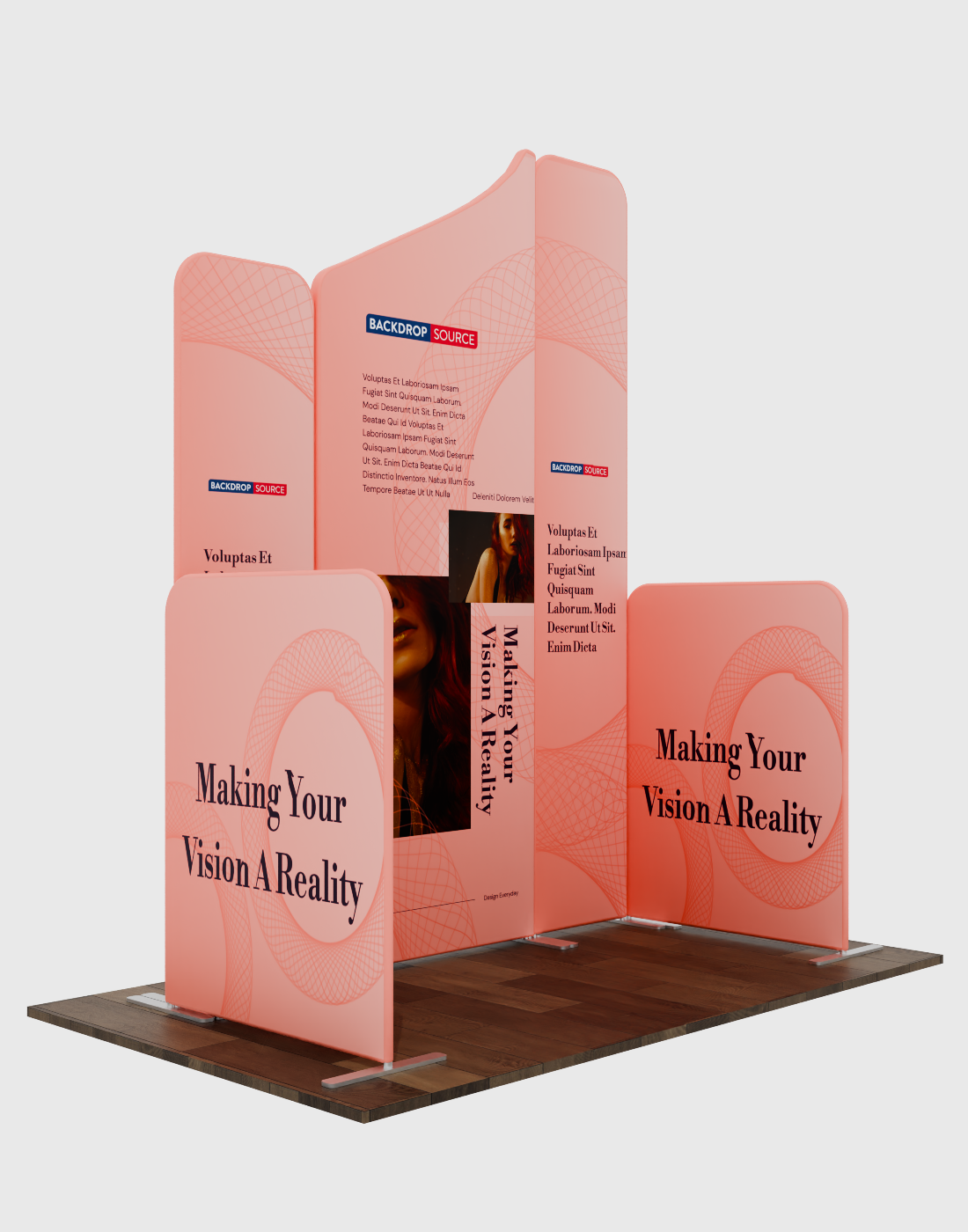 Magnetic Fabric Booth Display - Model 3 (2m x 2m)
