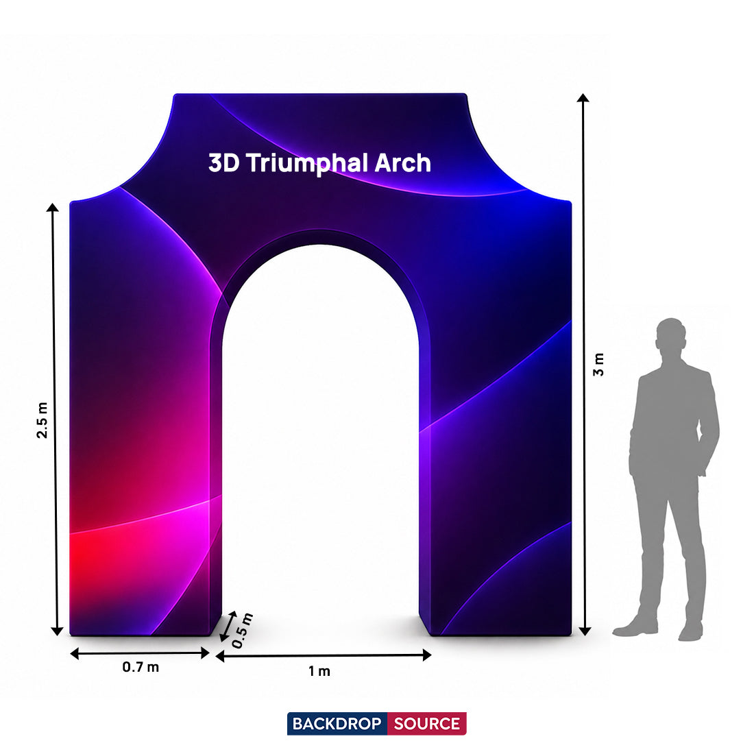 3D Triumphal Arch Backdrop