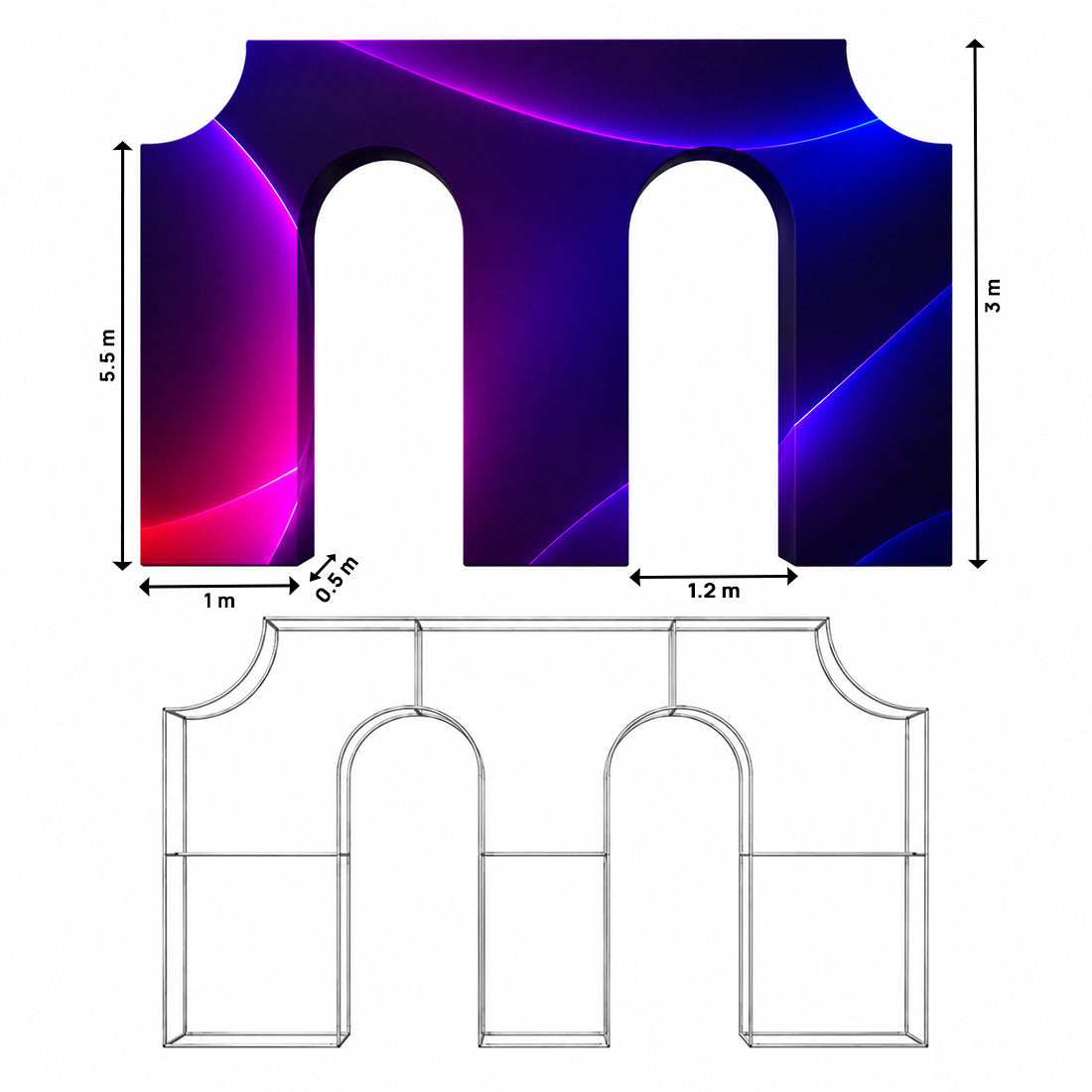 3D Triumphal Arch Backdrop