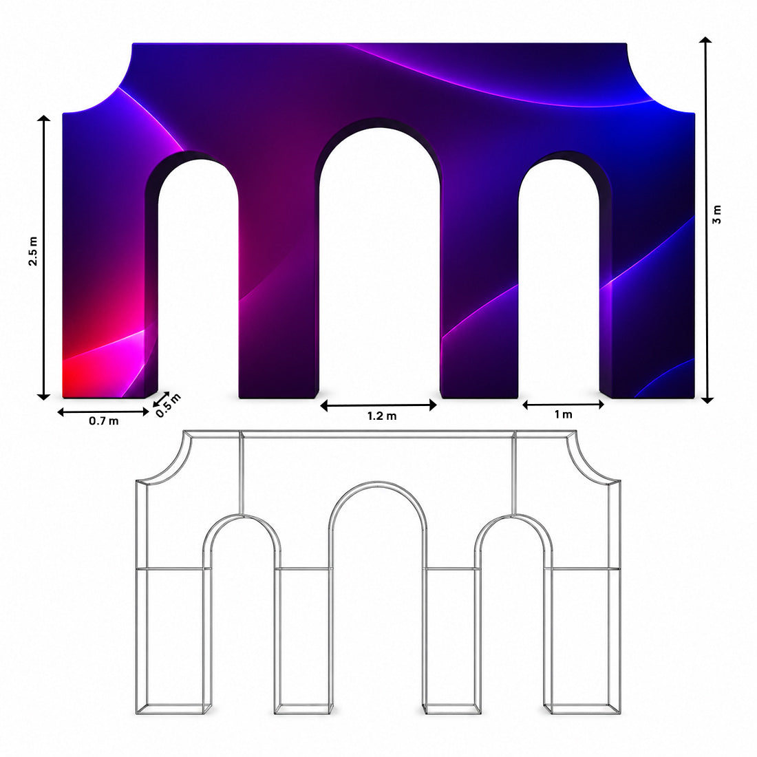3D Triumphal Arch Backdrop