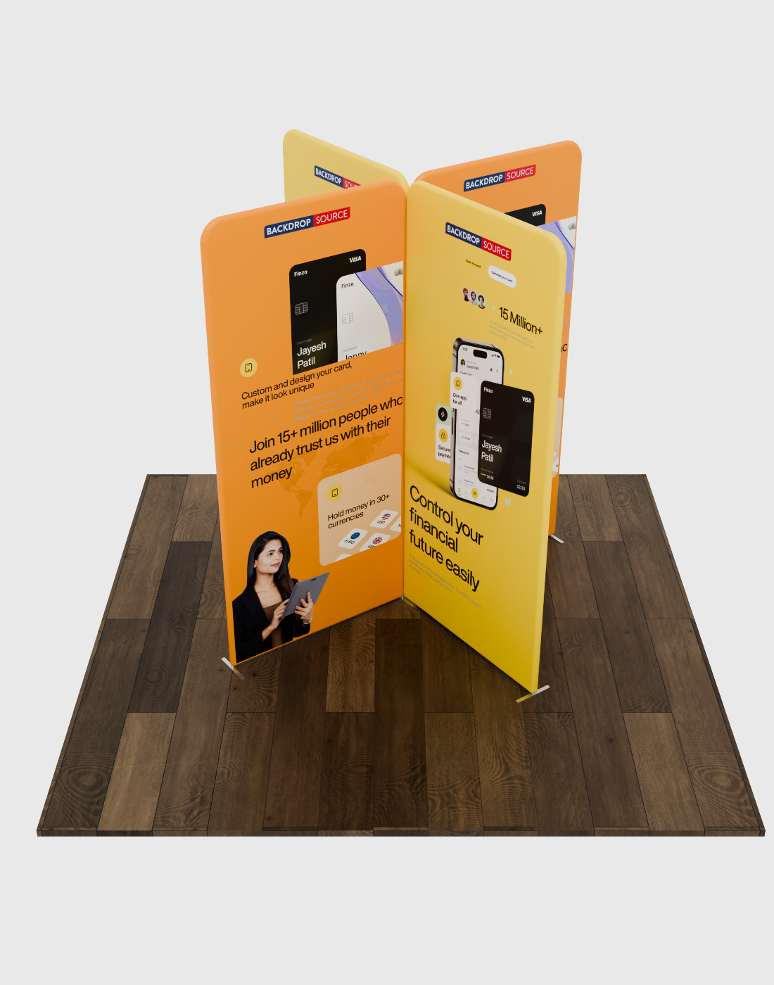 Magnetic Fabric Booth Display - Model 5 (2m x 2m)