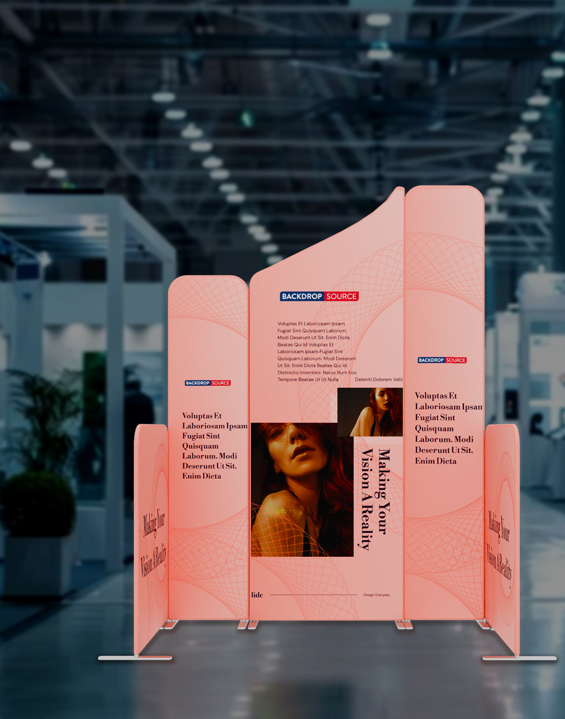 Magnetic Fabric Booth Display - Model 3 (2m x 2m)