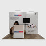 3x3m Booth Kit with Wide Straight Wall & Inclined Side Panel