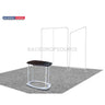 3x3m Booth Kit with Wide Straight Wall & Inclined Side Panel